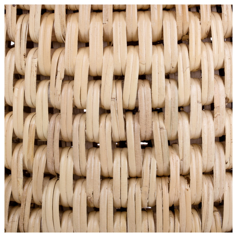 Kamari Rattan Coffee Table/ End Table With Wood Top, Natural, End Table
