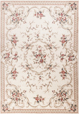 Avalon 5606 Ivory Aubusson Rug, 7'10"x9'10"
