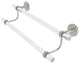 Clearview 36" Double Towel Bar with Twisted Accents, Satin Nickel