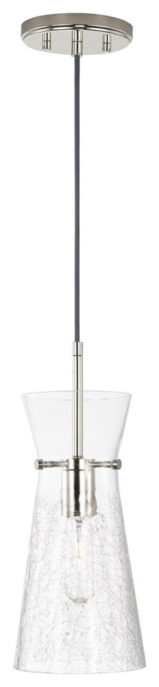 Capital Lighting Mila 1-Light Pendant 342411PN Polished Nickel