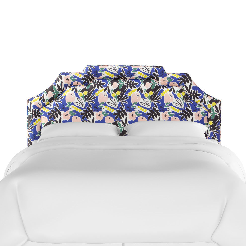King Headboard, Parker Floral Cobalt
