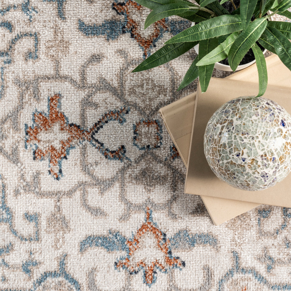 Nuloom Cady Machine Washable Transitional Area Rug, Beige 2'8"x8'