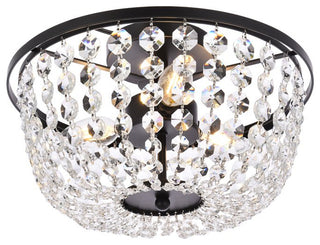 Cyrus 13" Flush Mount, Black