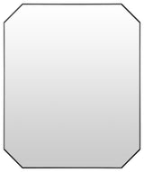 Allure Octagon Framed Bathroom Wall Mirror, Matte Black, 36"