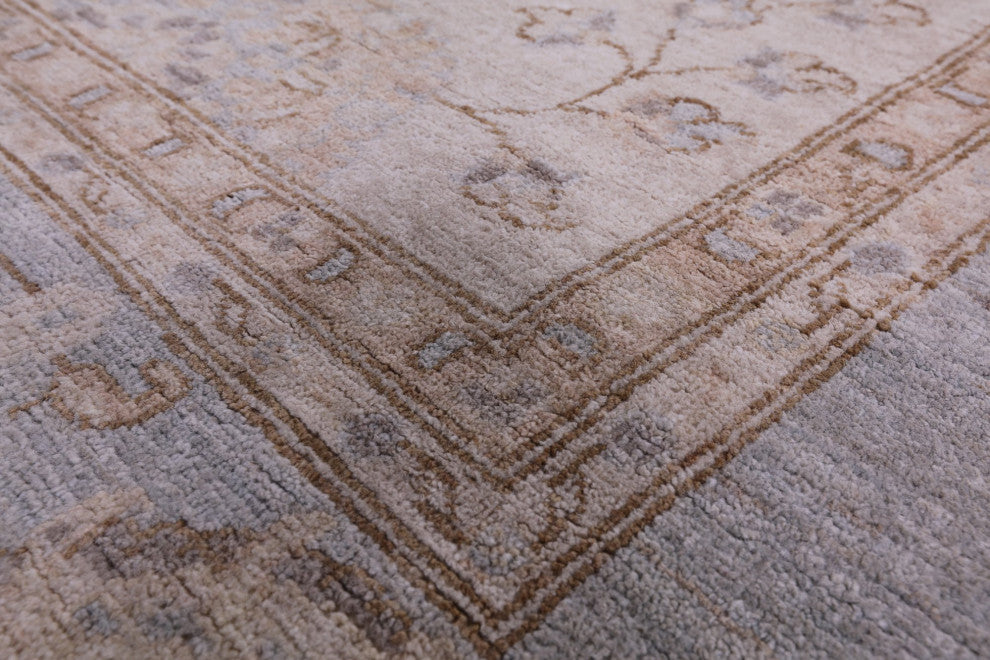 Peshawar White Wash Handmade Wool Rug 8' 11" X 12' 0" Q7843