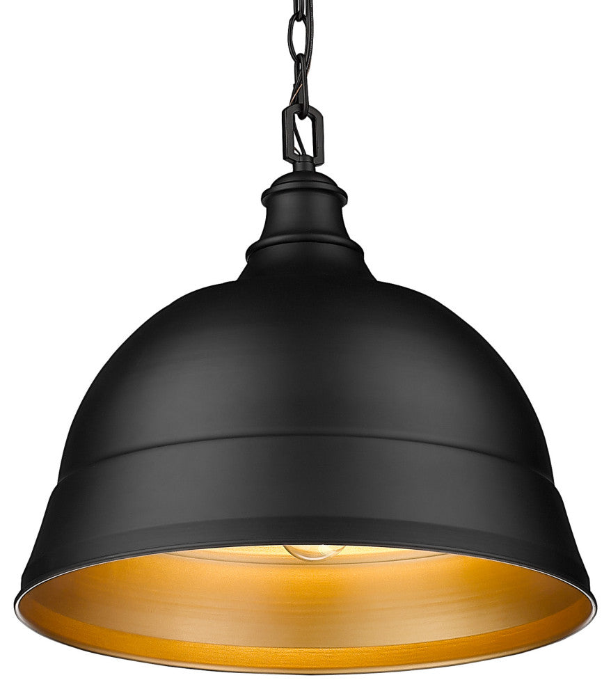 Golden Lighting 7313-L Rebel 2 Light 16"W Pendant - Matte Black