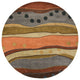 Antara Contemporary Area Rug, Multicolor, 7'9" Round