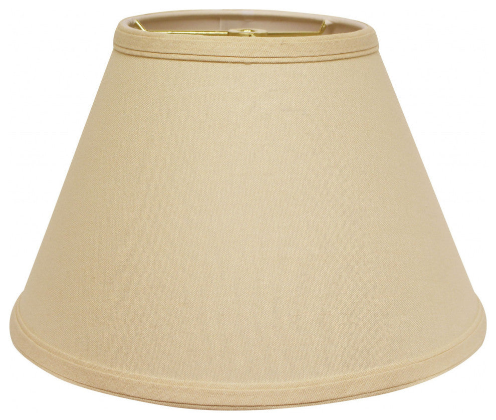 12" Parchment Beige Empire Hardback Slanted Linen Lampshade WF