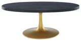 Black Gold Drive Wood Top Coffee Table