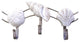 Coastal Whitewashed Assorted Sea Shells Wooden and Metal Triple Hook Wall Decor