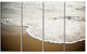 "Close-up Waves in Mediterranean Sea" Seascape Wall Art", 4 Panels, 48"x28"