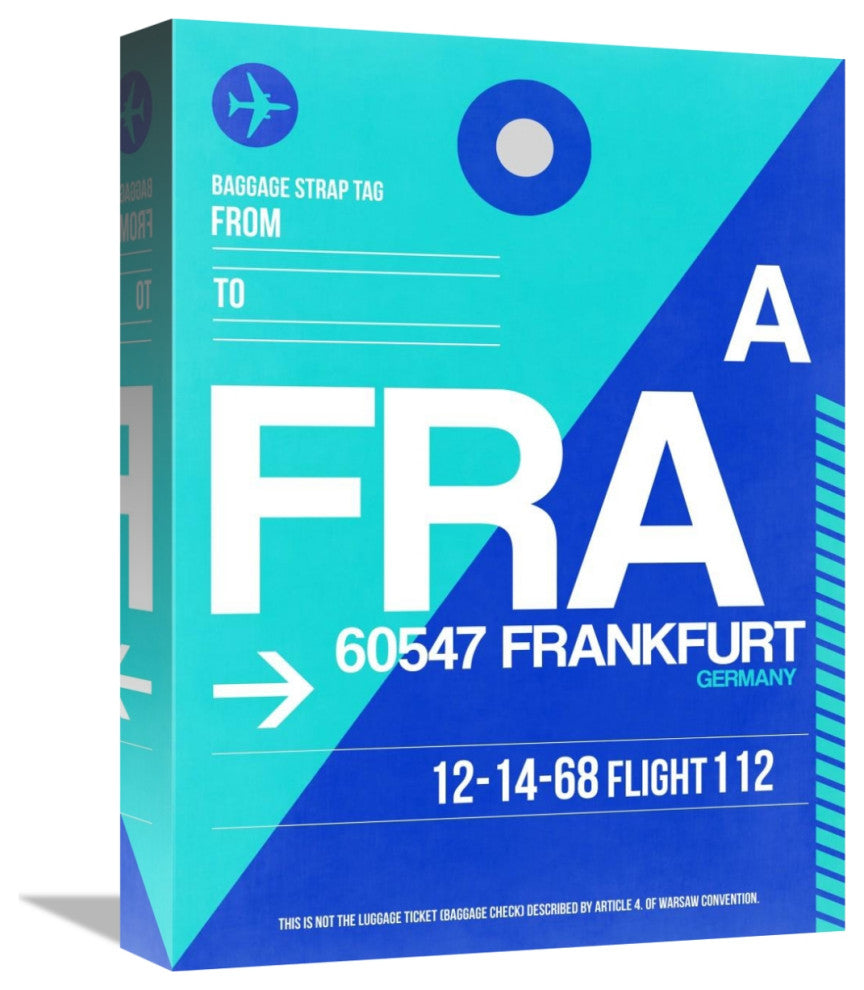 "FRA Frankfurt Luggage Tag 1" Fine Art Print