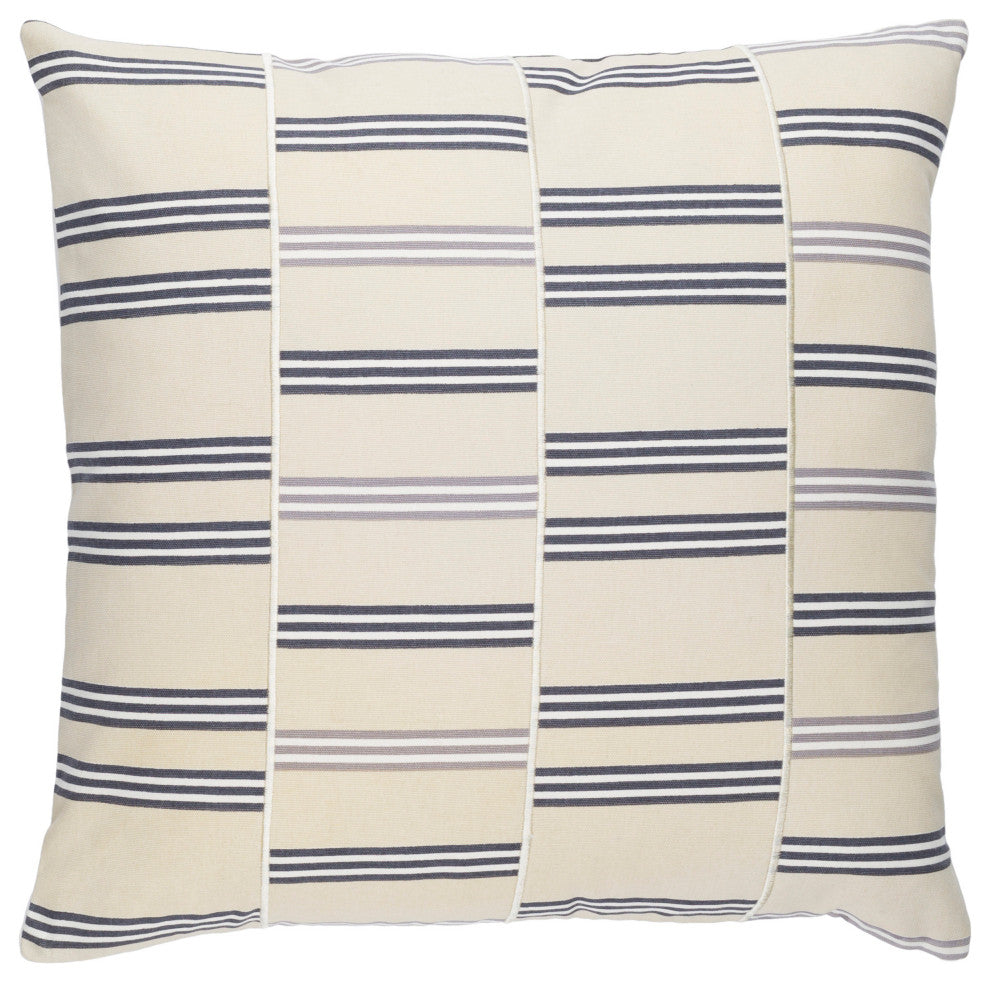 Surya Lina INA-002 18"x18" Pillow Kit, Cream/Beige/Charcoal