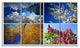 Four Seasons of Nature Collage, Landscape Canvas Art Print, 48"x28", 4 Panels