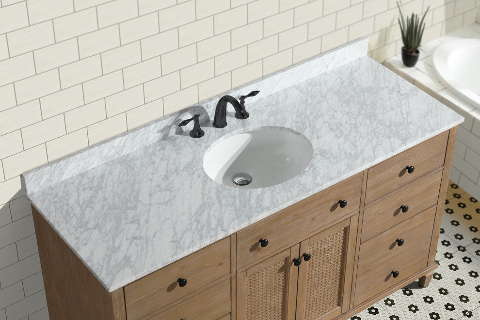 Ari Kitchen and Bath Annie 60" Single Bath Vanity Weathered Fir