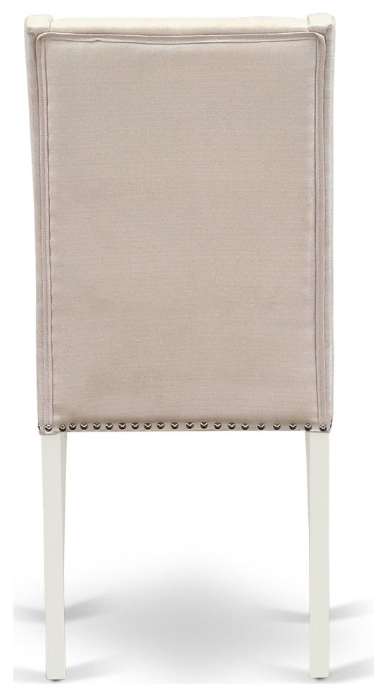 3Pc Dinette Set, Table, 2 Kitchen Chairs, Linen White
