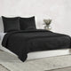 Winthrop 100% Sateen Black King Sham by Kosas Home, Black, Euro Sham