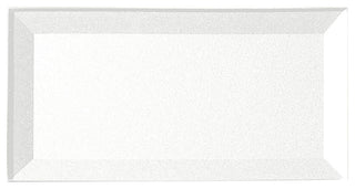 Forever 3"x6" Bevel Glass Subway Tile,Eternal White, Piece