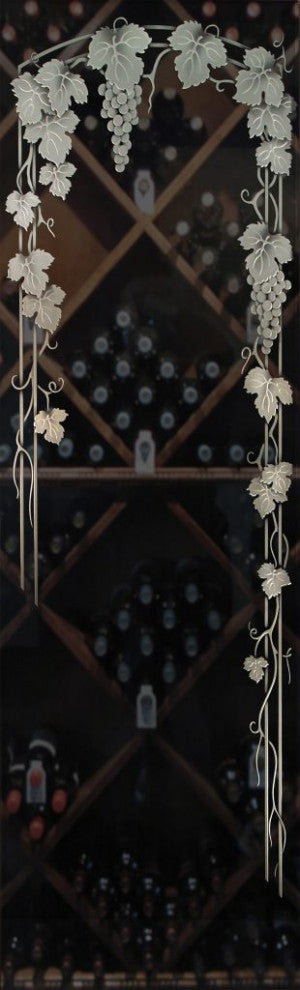 Wine Door - Vineyard Grapes Trellis - Primed - 28" x 84" - Knob on Right -...