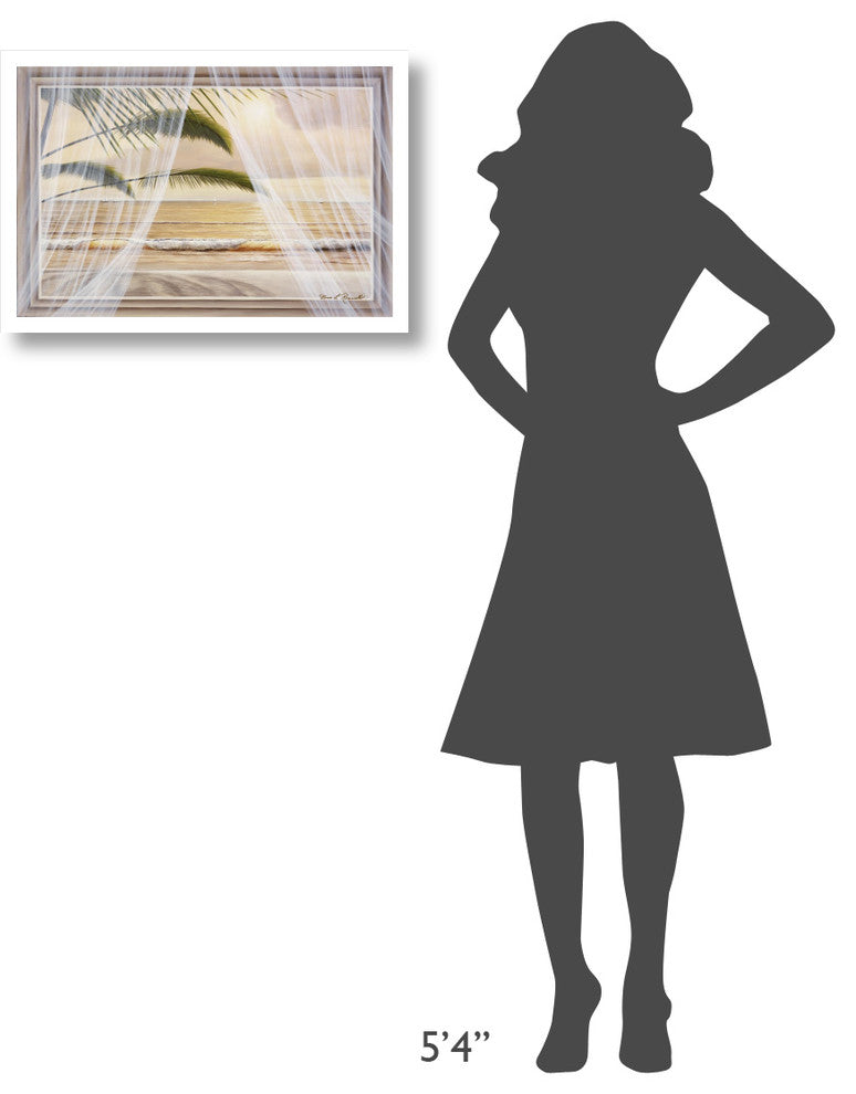 "Surf & Palm View" Digital Paper Print by Diane Romanello, 26"x18"