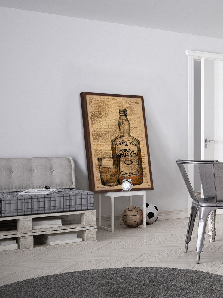 "Whiskey on the Rocks" Framed Painting Print, 20"x30"