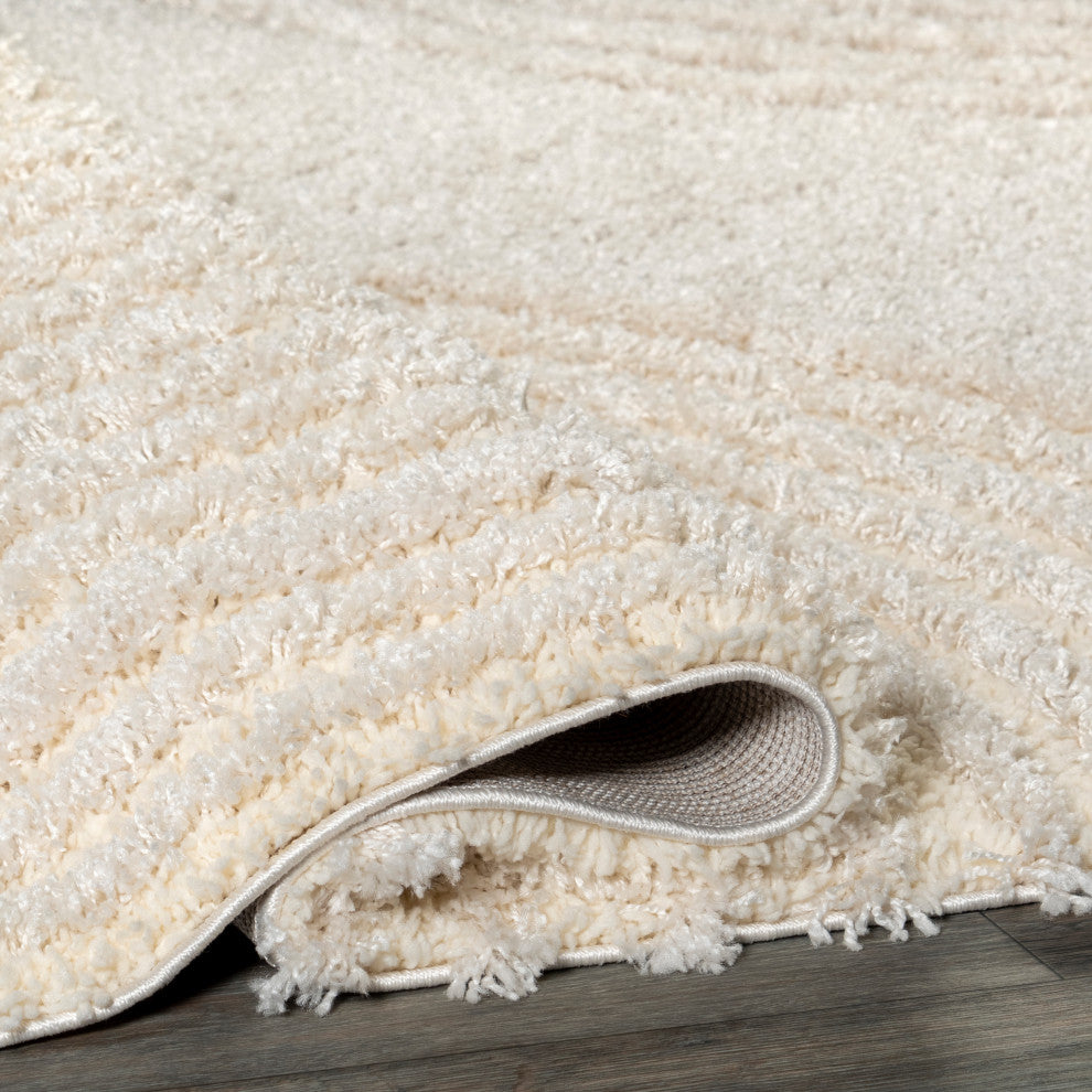 Nuloom Gloria Abstract Shag Area Rug, Beige 4'x6'