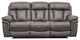 Estelle Power Reclining Sofa, Gunmetal Fabric