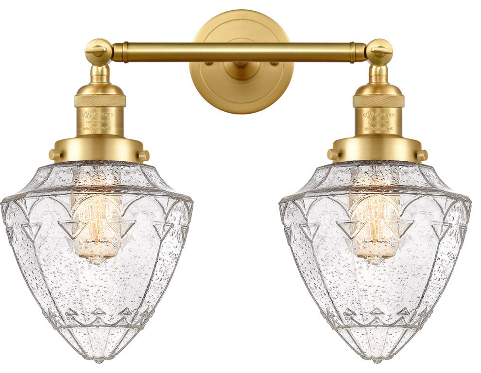 Innovations 208-SG-G664-7-LED 2 Light Bath Vanity Light, Satin Gold