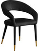 Destiny Dining Chair, Black, Velvet