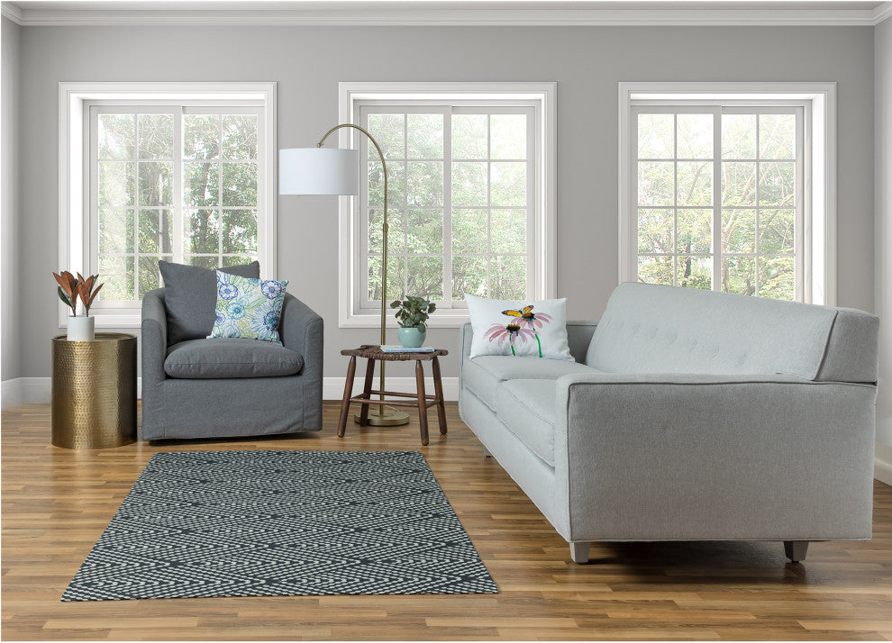 Lifeflor Diamond Spring Chenille Rug, Pepper, 4'x6'