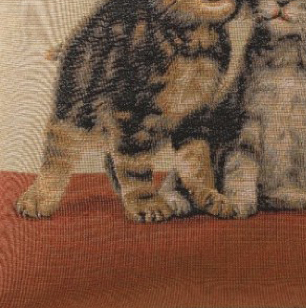 Two kittens I European Cushion Cover