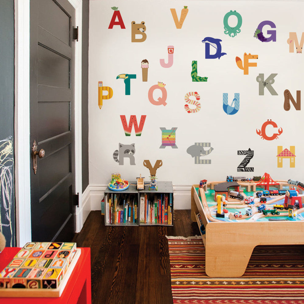 Alphabet Vinyl Wall Sticker, Large