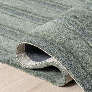 Starke Checked Wool Area Rug, Hunter Green 8'x10'