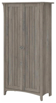 Salinas Bathroom Storage Cabinet with Doors in Driftwood Gray - Engineered Wood