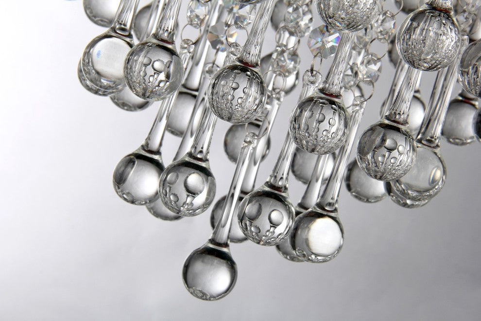 Kailee 5-Light Cascading Crystal Chandelier Chrome Ceiling Fixture Glam