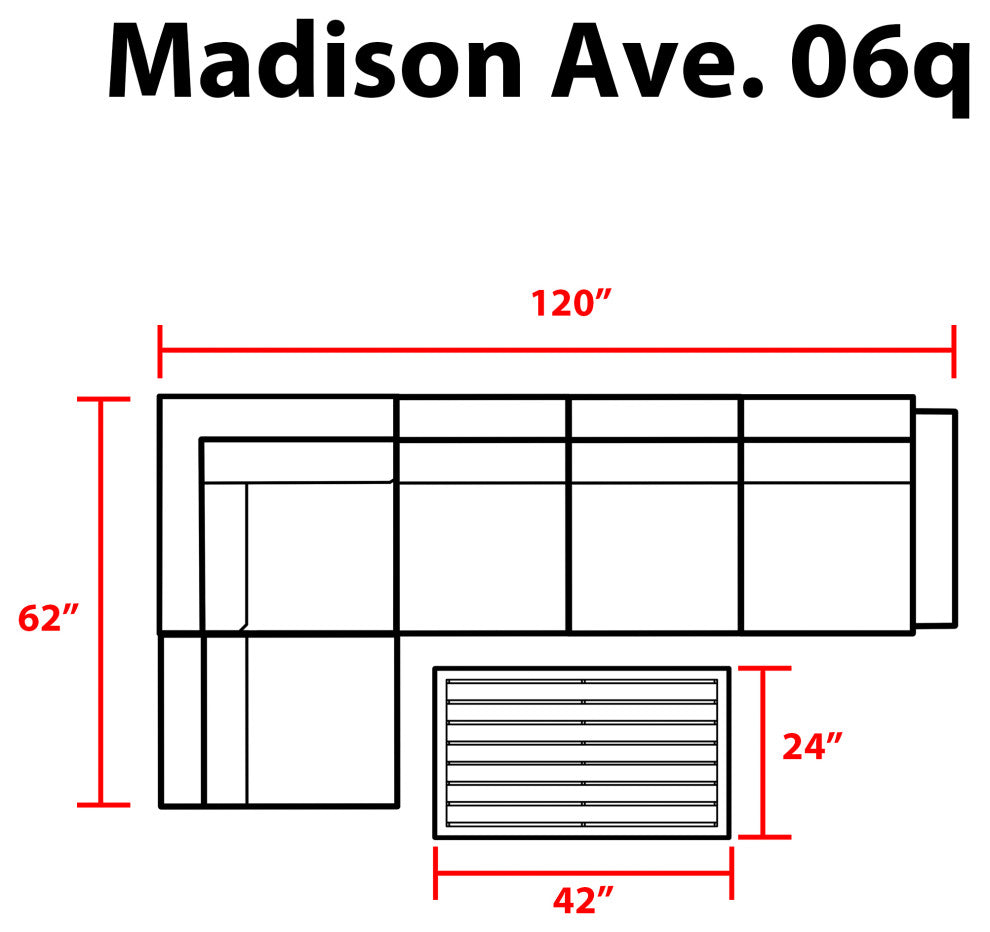 kathy ireland Madison Ave. 6 Piece Aluminum Patio Furniture Set 06q, Onyx