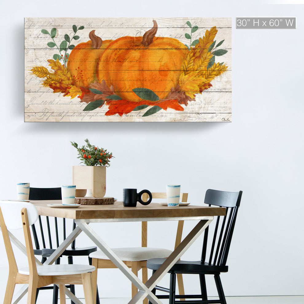 Pumpkin Harvest Wrapped Canvas Autumn Wall Art, 30"x60"