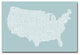 'US City Map VIII' Canvas Art by Michael Tompsett