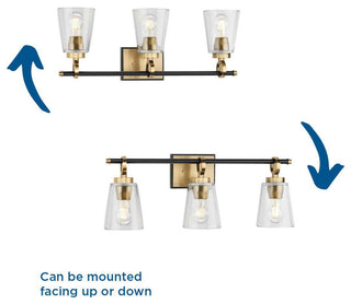 Cassell Collection Bath and Vanity Light, Vintage Brass