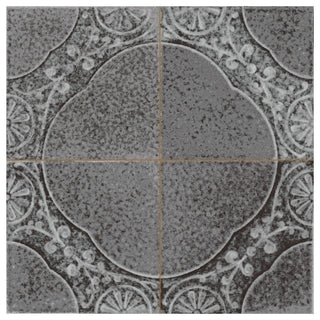 Kings Jaipur Black Ceramic Floor and Wall Tile