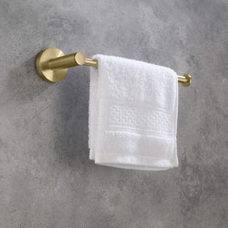 Circular 2-Piece Bathroom Hardware Set, Brushed Gold