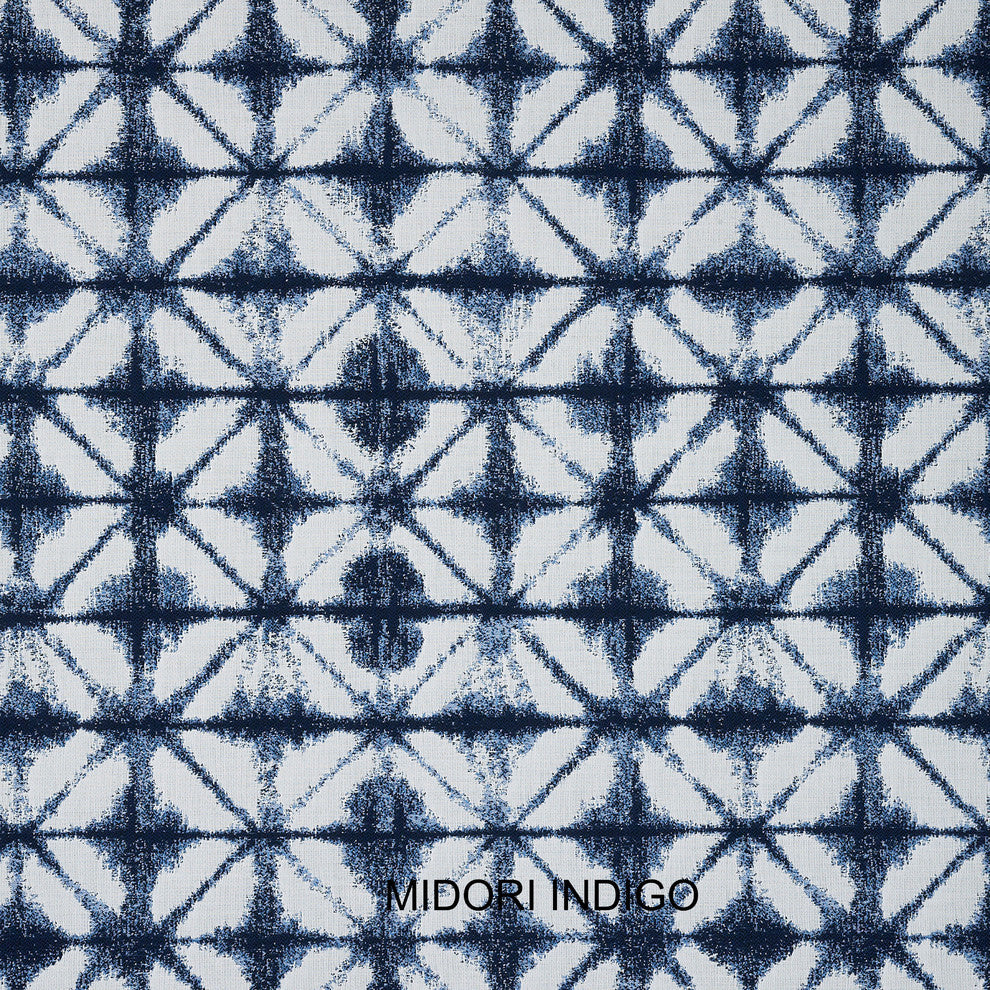 Sunbrella Carrington Indigo Geometric Outdoor Square Floor Pillow