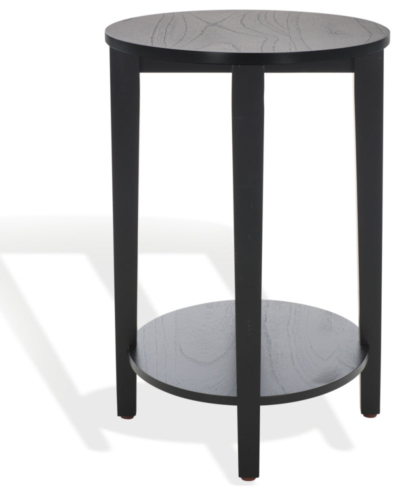 Safavieh Couture Leonardi Oval Wood Accent Table, Black