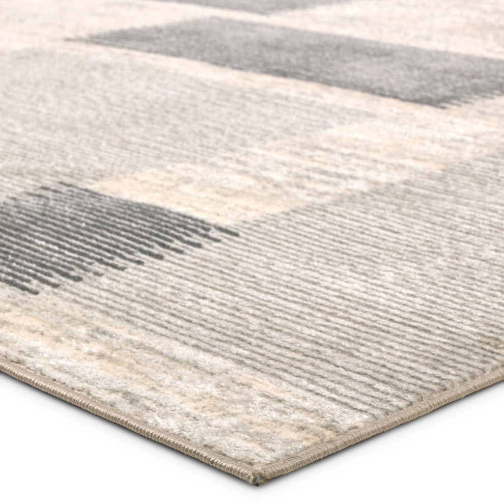 Label J Bismuth GLM01 Abstract Tan Area Rug, 7'9"x9'6"