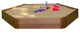 Tool-Free Classic Sienna 7'x8'x11" Composite Hexagon SandboxKit, 2" profile