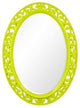 Suzanne Oval Mirror, Metallic Black