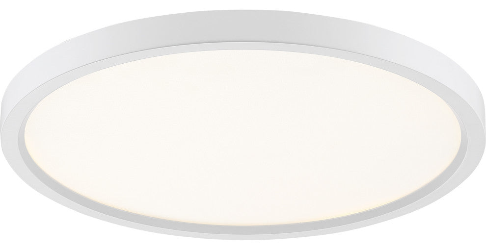 Mechra LED Flush Mount, White, 18''