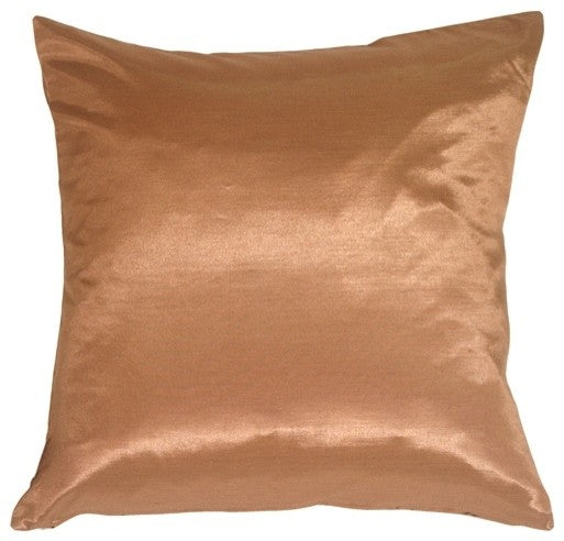Pillow Decor - Copper with Copper Baroque Scroll Throw Pillow