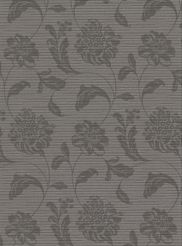 Holiday Charcoal Jacobean Wallpaper Bolt