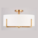 Surrey 18" 4 Light Semi-Flush Mount Natural Brass